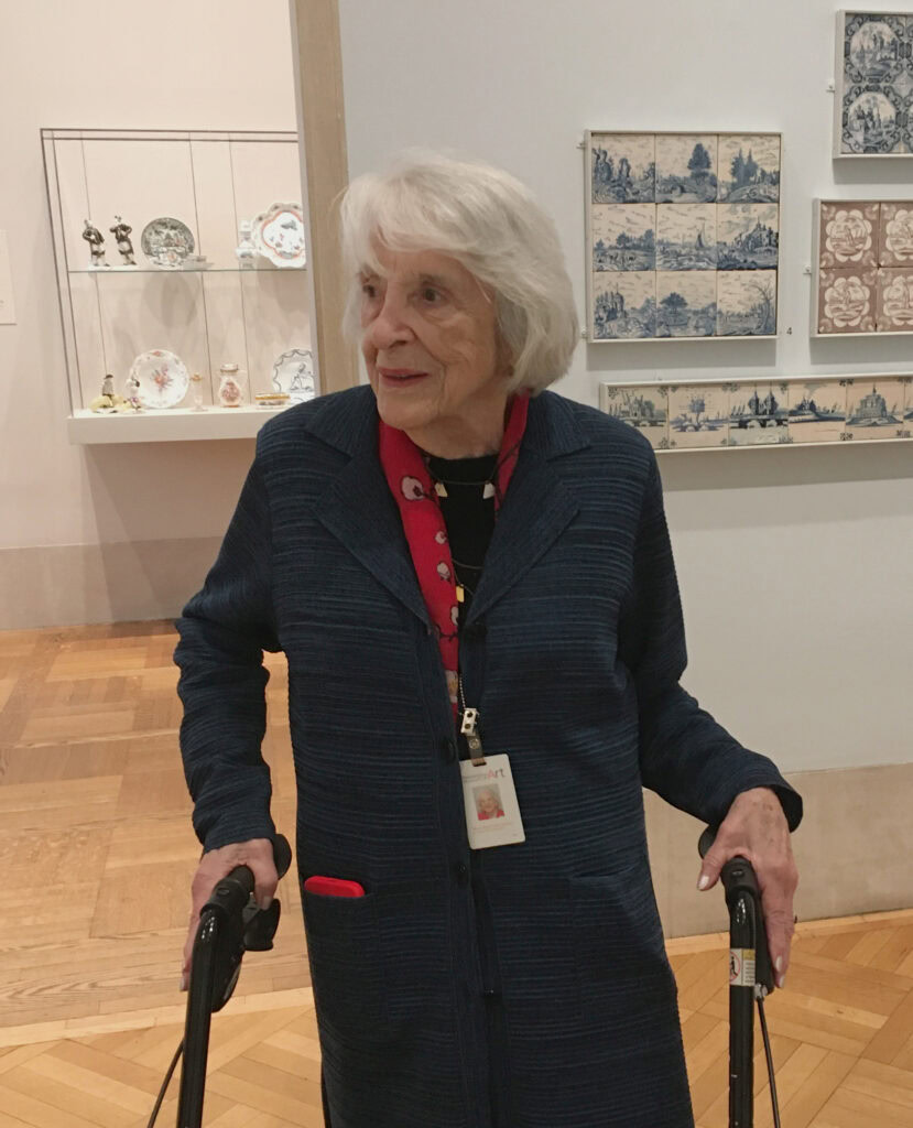 Our host, Mary Anne Justice, curator, who worked with
Ella Schaap for 40 years at the Philadelphia Museum of
Art. She is responsible for the current display of Dutch
tiles featured here in “E-News.”